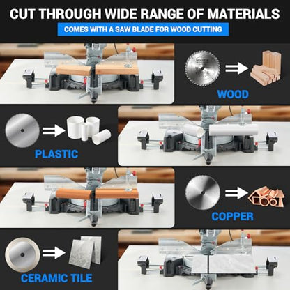 NOVORIK 12" Double Bevel Compound Sliding Miter Saw, Double-Bevel Corded Miter Saw with Laser Guide & 15-Amp Heavy-Duty Motor, Sliding Miter Saw with TCT Saw Blade for Woodworking - WoodArtSupply