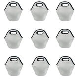 QOMOLANGMA 6 pcs Sublimation Blank Lunch Bag 11.8 x 11.8 in Tote Bag Reusable Insulated Thermal Food Carry Case Handbags with Zipper for Heat Press Transfer Printing (white) QOMOLANGMA