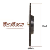 YRUDMBIN Rustic Wall Clock Silent 12 Inch Battery Operated Wooden Home Decor for Bathroom Kitchen Bedroom Living Room,Annual Ring YRUDMBIN