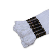 UMC STAG Pack of 12 Premium Embroidery Thread | 100% Egyptian Cotton Premium Skeins | Cross Stitch Embroidery Floss | Oeko TEX Certified Stranded Cotton | Ideal for Arts & Crafts (White-12) UMC STAG