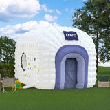 Inflatable Nightclub Party Tent 26.6X16.4X13.5Ft Blower-Inflated, Waterproof Interior Exterior Includes Pull-Rope Stakes Wind and Rain Resistant for Events and Parties JIYANG