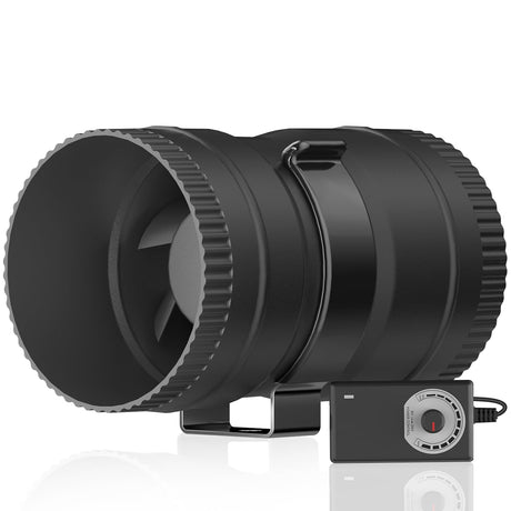 Hon&Guan 3 Inch Inline Marine Bilge Blower Fan with Speed Controller 130 CFM,Water Resistant and Low Noise for Marine Cabin Engine/Boat / 3D Printers/Laser Engravers Hon&Guan