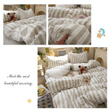 MOTNTD Brown Striped Twin Duvet Cover Set Boho Pattern Twin Comforter Cover Lightweight Stripe Dorm Room Farmhouse Duvet Cover with 2 Pillowcases Teen Boy Bedding Set Washed Microfiber Duvet Protector MOTNTD