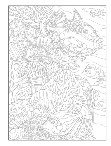 Creative Haven Sea Life Color by Number Coloring Book (Adult Coloring Books: Sea Life) Dover Publications