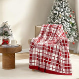 Snuggle Sac Red Buffalo Plaid Bedding Blanket Twin Size, Super Soft Cozy Warm Christmas Blankets, Reversible Plaid Fluffy Throws for Bed, Red Plaid, 60x80 Inches Snuggle Sac