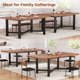 Jocoevol Dining Table for 4-6,62“Extendable Round Kitchen Dining Room Table, Space Saving Rectangle Large Expandable Wood Dinner Furniture for Small Space, Brwon（47-62In*28In*30In Jocoevol