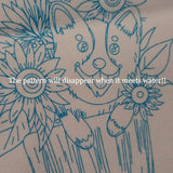 Esffaci Embroidery Starter Kit for Adult Beginner with Dog Sunflower Pattern Hand Embroidery Set with Embroidery Cloth Hoop Needle Threader Embroidery Floss and Instruction