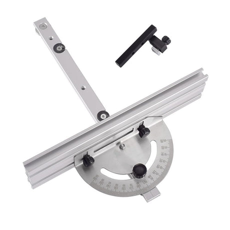 Precision Miter Gauge, Miter Gauge for Table Saw, with Miter Gauge Fence and Limit Stopper, 140° Angle Stops, Adjustable for Bandsaw Router Table, 250mm x 300mm WoodArtSupply
