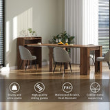 Banzeem Extendable Dining Table with Shelf, Transformer Extra Console Table for 1-9 People, Folding Space Saving Dining Room Table for Homes, Apartments, Walnut Banzeem