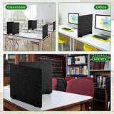 Kisston 6 Pack Acoustic Desk Divider Desk Partition 24 x 24" Stand Up Freestanding Desk Privacy Panel Noise and Visual Distractions Reducing Table Divider for Student Reception Area Office(Dark Gray) Kisston