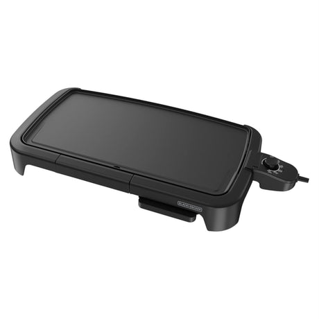 BLACK+DECKER 8-Serving Electric Griddle, GD2051B, Non-Stick Cooking Surface, Warming Tray, Removable Drip Tray, Family Sized BLACK+DECKER
