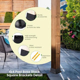 Bazeiona 4x4 Post Base 4Pcs Wood Fence Post Bracket Anchor Base Brackets Deck Post Base for Pergola Railing Mailbox Deck (Inner Size 3.6x3.6) Bazeiona