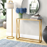 Arlo 36'' Wide Rectangular Console Table in Brass Henn&Hart