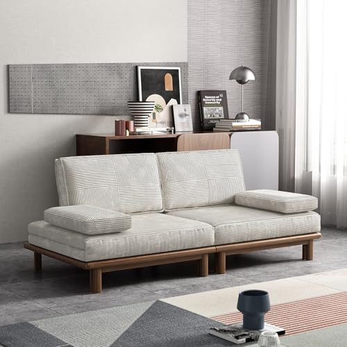 Lartis 78.7" Sofa Bed, Sleeper Pull Out Couch, Modern Couch Convertible Modern Futon for Living Room/Apartment/Bedroom, Modular Design Sofa,Full Solid Wood Frame Lartis