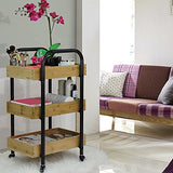 Oceanstar 3SC1675 Portable 3 Removable Trays Storage Cart Oceanstar