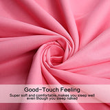 4 Piece Bed Sheet Set (Full,Peach Pink) 1 Flat Sheet,1 Fitted Sheet and 2 Pillow Cases,Brushed Microfiber Luxury Bedding with Deep Pockets Best Season