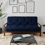 Royal Sleep Products by The Futon Factory 8 inch Memory Foam Futon Mattress - Cover - Size - CertiPUR Certified Foams - Made in The USA (Frame Not Included) (Navy, Full) Royal Sleep Products