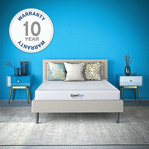 Cool Gel Memory Foam 8-Inch Mattress, CertiPUR-US Certified, Mattress in a Box, King, White