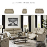 Signature Design by Ashley Next-Gen DuraPella Faux Leather Zero Wall Power Reclining Sofa with USB, Beige Sand Signature Design by Ashley