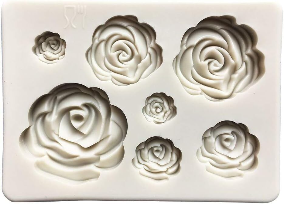 2PCS Rose Flowers silicone molds Cake Chocolate Mold wedding Cake Decorating Tools Fondant Sugarcraft Cake Molds ORIONE