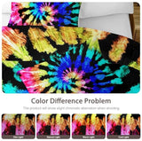 BlessLiving Tie Dye Comforter Set Hippie Bedding Set King Trippy King Size Tie Dye Bed Set Blue Purple Black 3 Piece Gypsy Bohemian Comforter Psychedelic Quilt with 2 Pillow Shams BlessLiving