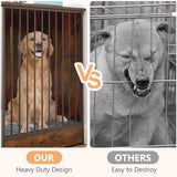 Rovibek 75" Dog Crate Furniture for 2 Dogs, Wooden Extra Large Double Dog Cage Furniture, Decorative Dog Kennels with Double Doors, Indoor Dog Crate TV Stand for Large Dogs, Brown Rovibek