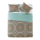VCNY Home - King Quilt Set, 5-Piece Lightweight Reversible Medallion Quilt Set, Boho Room Décor (Yara Multicolor, King) VCNY Home