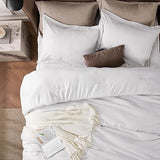 Bedsure Full Comforter Set - Grayish White Soft Bedding for All Seasons, Cationic Dyed Bed Set, 3 Pieces, 1 Full Size Comforter (82"x86") and 2 Pillow Shams (20"x26"+2") Bedsure