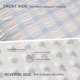 tohrisa Boho Comforter Set Full Size - 3 Pieces Lightweight Jacquard Seersucker Bedding Sets (1 Soft Fluffy Grid Comforter & & 2 Pillowcases) - All Seasons Cozy Modern Bed Set(80"x90" Light Blue) tohrisa