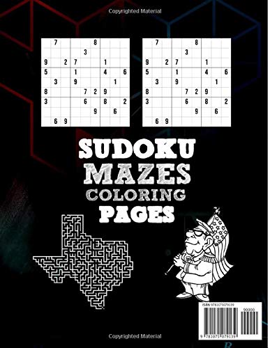 4th Of July Activity Puzzles - Sudoku Mazes And Coloring Pages: Family Fourth Of July Patriotic Activity Book for Kids Adults And Teens. Including ... Puzzle, And America-themed Coloring Pages. WoodArtSupply