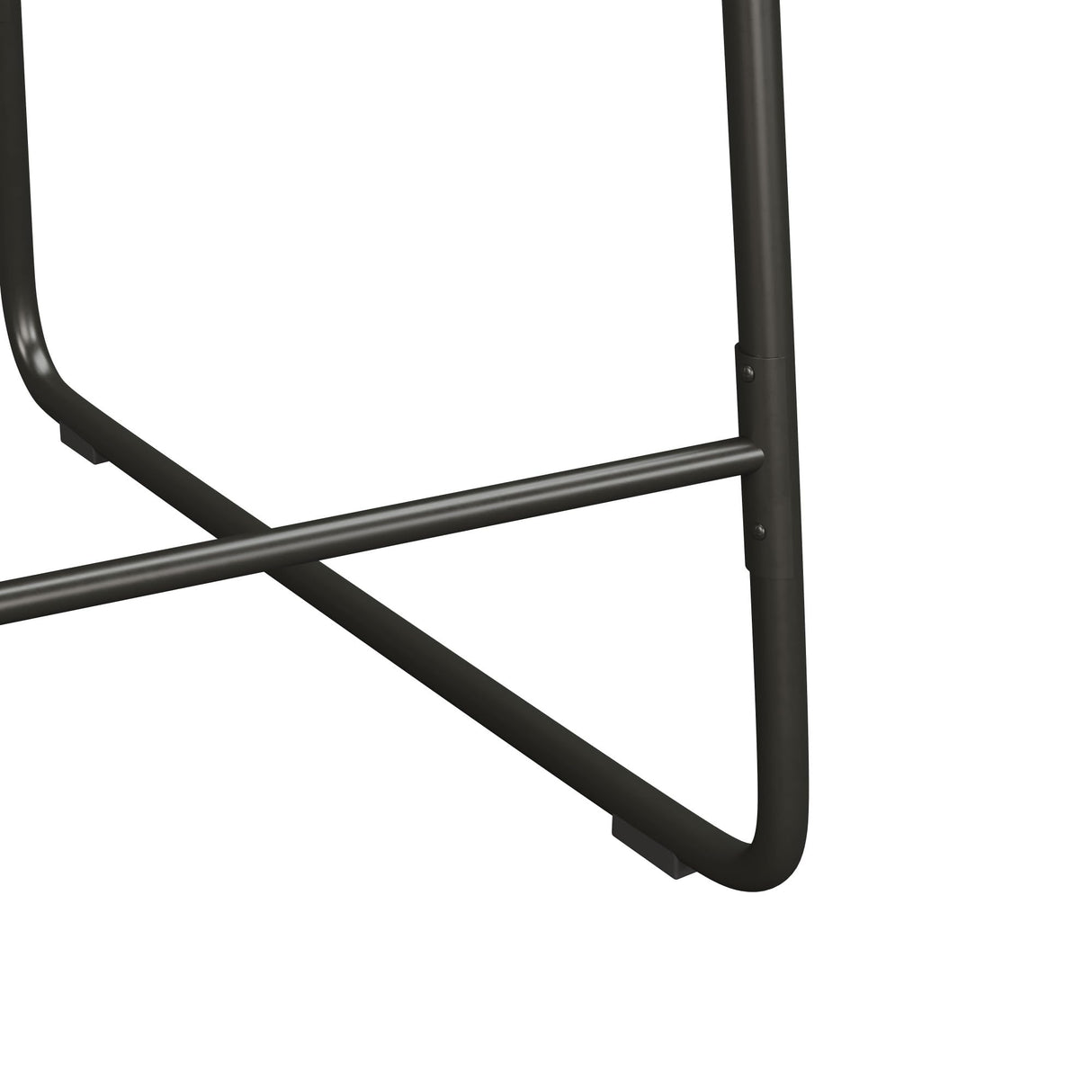 Walker Edison Modern 2-Piece Minimalist Counter Stools with Wooden Back, Set of 2, Brown Walker Edison