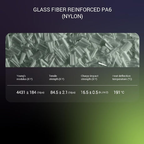 Polymaker Fiberon PA6-GF Glass Fiber Nylon Filament 1.75mm Grey 0.5kg, Fiberon PA6-GF Nylon Warp Free 1.75mm 3D Printing Filament POLYMAKER