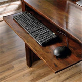 Pemberly Row Computer Desk and Hutch with CPU Storage and Keyboard Drawer, Curado Cherry Pemberly Row