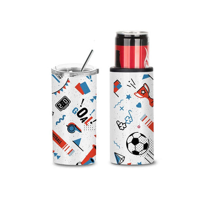 PYD Life Sublimation Blanks Tumbler Skinny Slim 12 OZ Straight Stainless Steel Can Cooler Insulater with 2 Lids and Metal Straw Sublimation Mugs Cups 4 Pack - WoodArtSupply