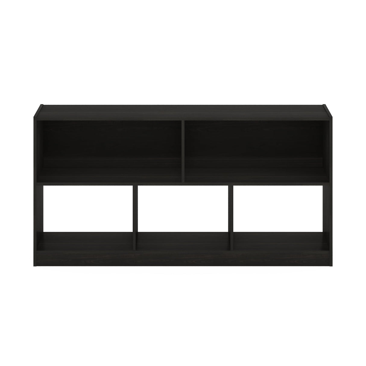 Furinno DALY Book Shelf, 5-Cube Bookshelf, Horizontal Cube Storage Organizer Bookcasde, 10.9 x 47.2 x 23.6, for Living Room, Bedroom, Home Office, Espresso Furinno