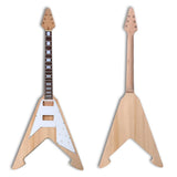 Electric Guitar Kit unfinished Rosewood Fingerboard Fretboard Guitar Body with All Accessories Fully Components Included Electric Guitar Kit All Parts Included Build Your Own (TZ-46) WoodArtSupply