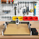 Axiscreat CNC Router Machine 6060, 710W Power Trimmer Router, Linear Rails and Belt Driven, 3-Axis Cnc Engraving Milling Machine for Wood Acrylic Aluminum, Working Area 23.6" x 23.6" x 3.74" Axiscreat