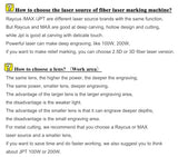 Ovsuqu Fiber Laser Engraver JPT LP 30W Fiber Marking Machine with 80mm Rotary Axis Metal Laser Engraving Machine 200x200mm+300x300mm for Metal Ovsuqu