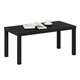 Furinno Classic Simple Coffee Table for Living Room, 38.98 (W) x 17.52 (H) x 18.9 (D) Inches, Black Furinno
