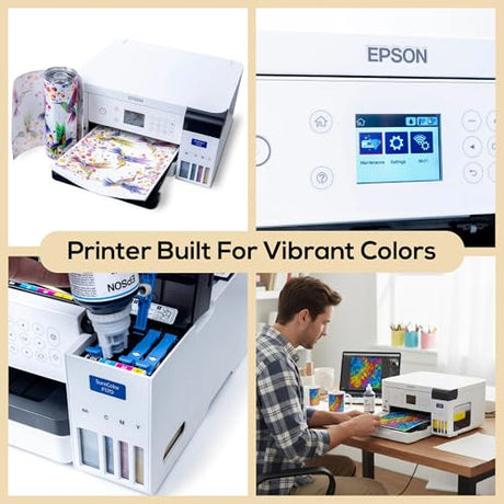 makerflo Epson SureColor F170 Sublimation Printer – Professional Dye Sublimation for Tumblers, T-Shirts, Mugs, Keychains – Desktop Inkjet Printer for Mac & Windows makerflo