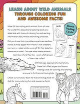 Wild Animal Book for Kids: Coloring Fun and Awesome Facts (A Did You Know? Coloring Book) WoodArtSupply