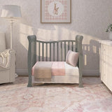 Dream On Me Violet 4-in-1 Convertible Mini Crib in Steel Grey, Greenguard Gold Certified, JPMA Certified, 3 Position Mattress Height Settings, Non-Toxic Finish