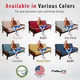 Matini Home Memory Foam Futon Mattress, Foldout Couch Futon Mattress - Full XL (Laguna) - Comfortable and Heavy Duty Sofa Bed, Thick Corded Cushion for All (Frame NOT Included) Matini Home