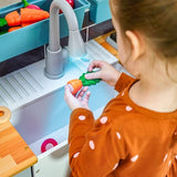 KidKraft Wooden Farm to Table Play Kitchen with EZ Kraft Assembly™, Lights & Sounds, Ice Maker and 17 Accessories KidKraft