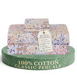 Feather & Stitch Softest 100% Cotton Sheets, 300 Thread Count Percale Weave Bedding, 16" Deep Pocket, Cooling Sheets, Breathable Bed Set, Hotel Premium Quality (King, Victorian Floral) FEATHER & STITCH NEW YORK