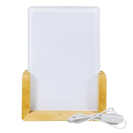 Sublimation Acrylic Blank - 3D LED Light Lamp Base & Photo Frame Panel for Heat Transfer | Customizable Acrylic Frame for Home, Bedroom, and Nightstand Decor WoodArtSupply