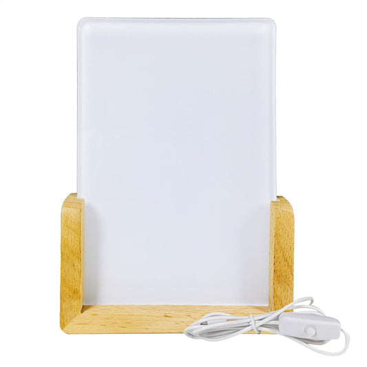 Sublimation Acrylic Blank - 3D LED Light Lamp Base & Photo Frame Panel for Heat Transfer | Customizable Acrylic Frame for Home, Bedroom, and Nightstand Decor