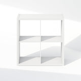 Furinno Cubic Closet Organizers and Storage, 4-Cube Closet Organizer, Open Shelf Closet Storage, Extra Thick Frame for Wardrobe, Bedroom, Living Room, White Furinno