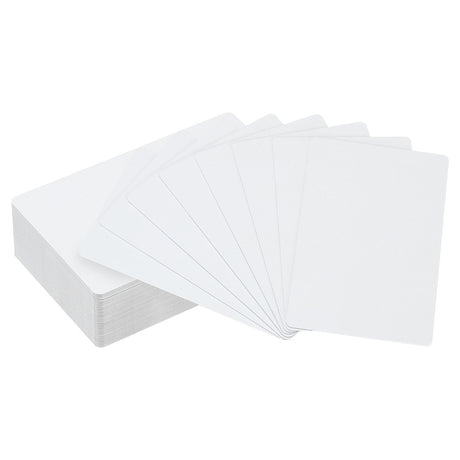 PATIKIL 50 Pack Sublimation Metal Business Cards Blank, 0.45mm Thick 3.4x2.1 Inch Aluminum Printable Name Card for Custom DIY Print, White PATIKIL