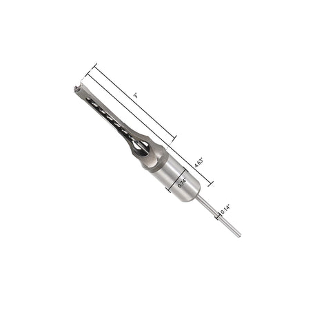 findmall 7Pcs Square Hole Drill Bit Set HSS Square Hole Saw Mortise Chisel Drill Bit Tools 6/25, 1/4, 5/16, 3/8, 2/5, 1/2, 9/16 Inch Fit for Mortising Machines Drill findmall